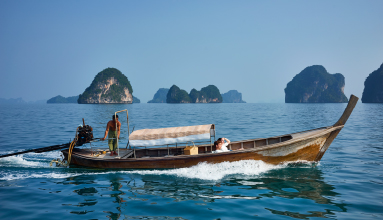 Tour four of the local islands by long-tail boat.