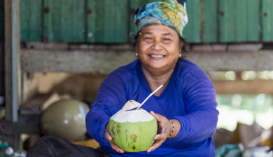 Enjoy the taste of fresh coconut.